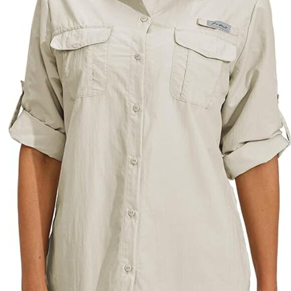 Willit Fishing Hiking Outdoor Women’s UPF 50+ Long Sleeves Shirt Size X-Large - Picture 2 of 16